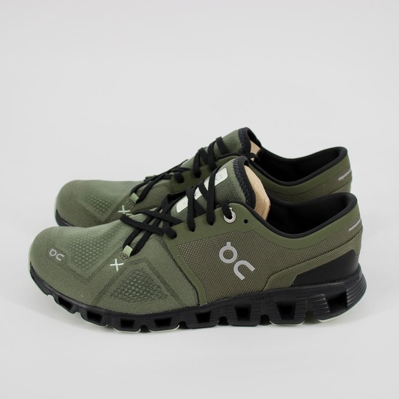 On Cloud X 3 Running Shoes Mens Size 10.5 Olive/Reseda NEW - Picture 2 of 9